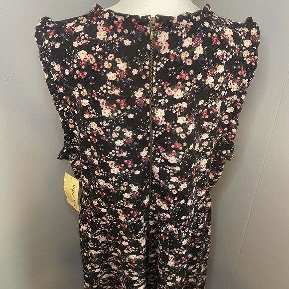 NWT Rewind Black Floral Sleeveless Dress - Picture 6 of 11